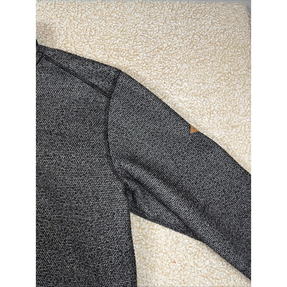 Orvis Men's 1/4 Zip Sherpa Fleece Lined Pullover Sweatshirt Men's L Black White - Picture 4 of 11
